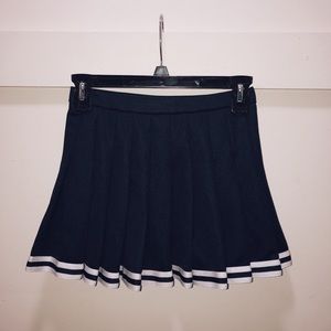 Navy blue and white cheer skirt
